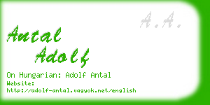 antal adolf business card